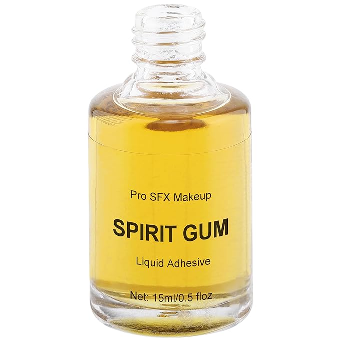 Spirit Gum Adhesive With Remover Combo Kit, Professional Liquid Adhesive and Remover, Special Effects Makeup Face Body Prosthetics Glue, SFX Mkaeup Kit For Halloween Costume Film Theatre