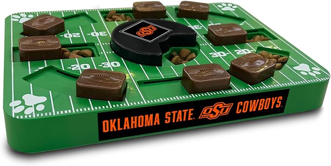 Pets First NCAA Oklahoma State Cowboys Puzzle Toy, Puzzle Treat Dog Toy, Interactive Dog Treat Toy, Dog Puzzle Feeding Slow Toy