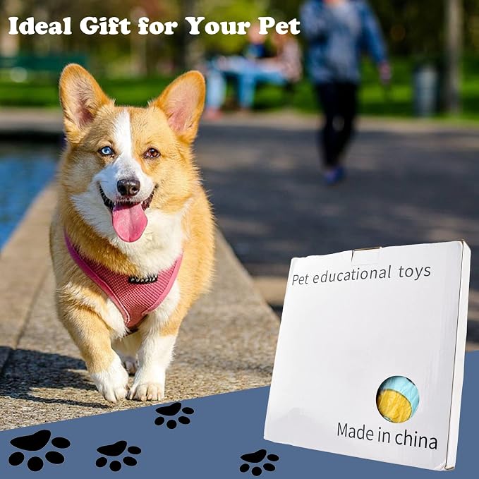 Dog Puzzle Toys for Smart Dogs Treat Dispensing Mental Stimulation Toys Dog/Cat Puzzle Feeder Dog Enrichment Toys Interactive Dog Toys for Boredom (Flower)