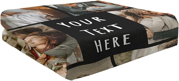 Ship Next Day, Custom Blanket with Picture Customized Photo Blankets Customize, Customizable Blanket, Personalized Christmas Funny Gifts for Couple, Girlfriend, Boyfriend, Mom, Dad, Wife, Husband