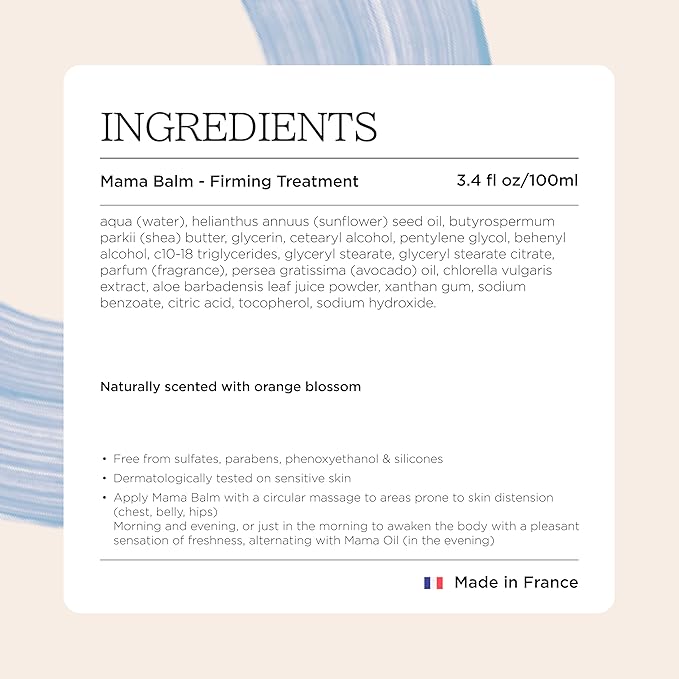 MINOIS PARIS Firming Belly Balm β 99.8% Natural Pregnancy Stretch Mark Cream β Belly Butter for Pregnancy & Postpartum β Hydrating, Firming, Gentle Care β Made in France β 3.4 fl oz