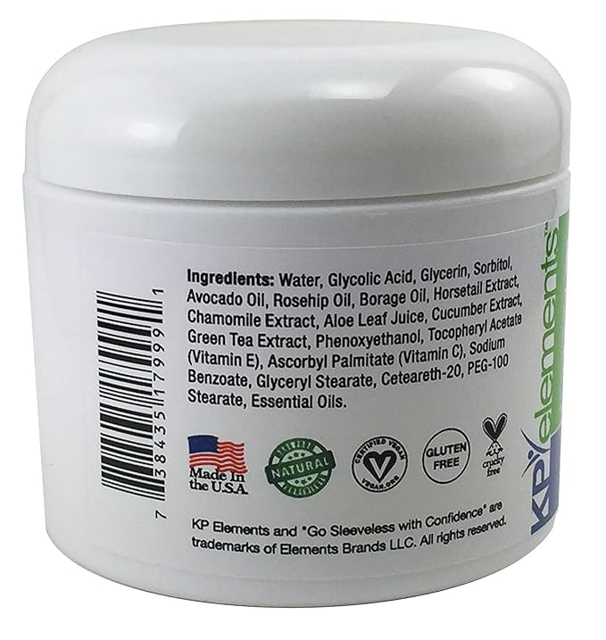 KP Elements Keratosis Pilaris Lotion (4 fl oz) - Natural Keratosis Pilaris Treatment, Moisturizing & Exfoliating AHA Lotion for KP, Vegan, Made in USA