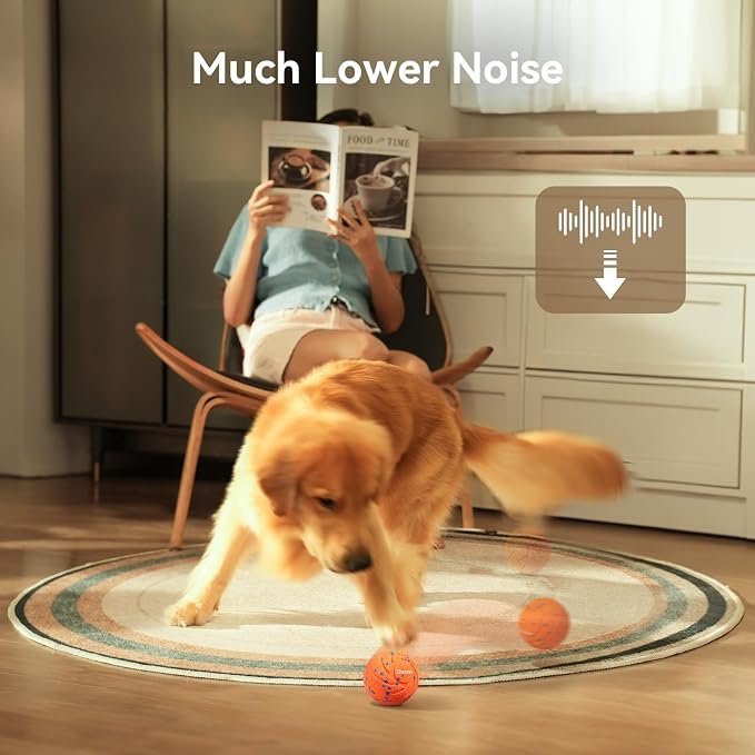 Cheerble Smart Interactive Dog Toy, Wicked Ball AIR, E-TPU Material | Automatic Moving, Bouncing, and Rotating, IPX7 Waterproof Rating, Active Rolling Ball for Puppy, Medium and Large Dogs