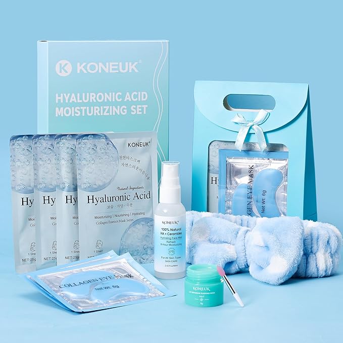 15 PACK Skincare Set with Facial Masks, Under Eye Patches, Face Mist, Lip Mask, Headband, Skin Care for Women, Travel Kit & Birtuday Gifts for Teens Girls, Thank You Gift for Mom, Teacher Gifts
