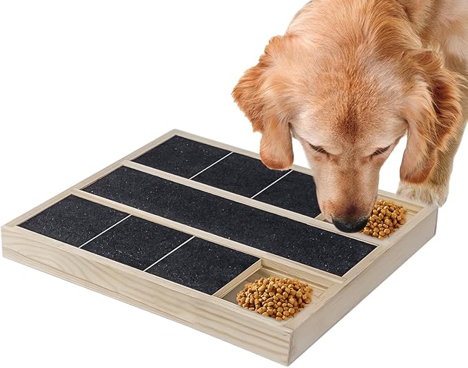 Puppy Nail File Board - Dog Scratching Teaser Toy, All-Purpose Puppy Claw Scratch Board | Wooden Claw Grooming Pad with Treat Dispenser, Interactive Scratch Tool Suitable for Pets