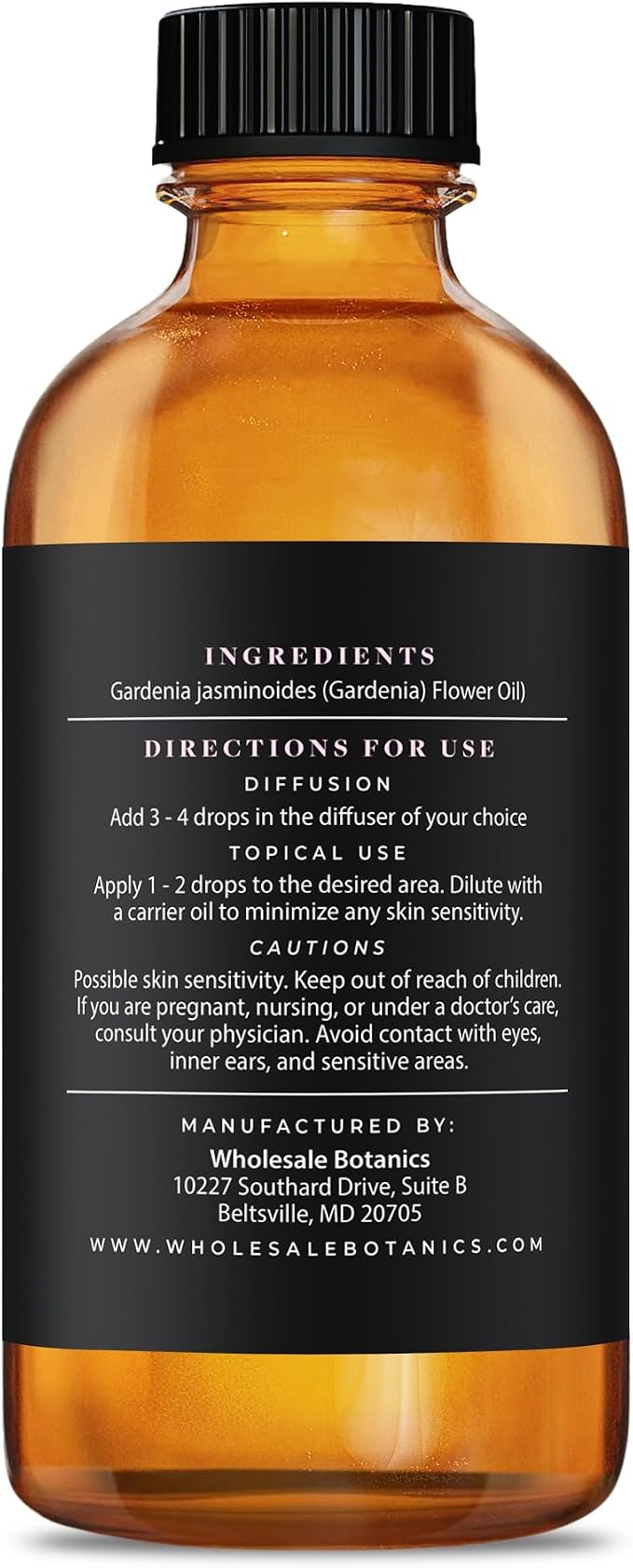 Gardenia Essential Oil by Wholesale Botanics | Premium Grade Essential Oil | for Aromatherapy, Soaps, Lotions, & Candles | Vegan & Cruelty Free (8 Fl.Oz.)