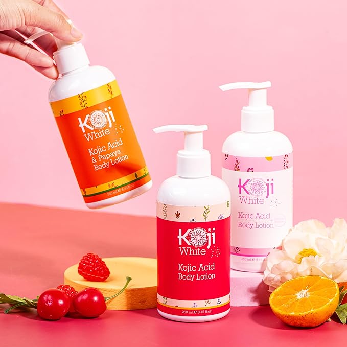 Koji White Kojic Acid & Collagen Body Lotion - Hydrated & Radiant Skin with Arbutin, Deep Moisturizing, Nourishing Care for Smooth & Healthy-Looking Skin – Vegan, 8.45 Fl Oz (1 Bottles)