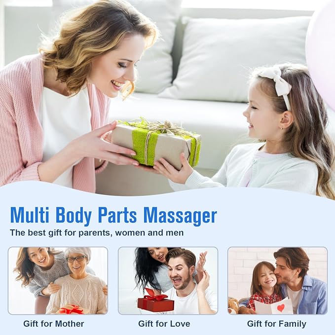 Trigger Point Massage Tool,Two Shapes Handheld Back and Neck Massager for Pain Relief,Muscle Release Tool Manual Massage Hook Back Neck Shoulder Massager Blue - Gift for Women & Men