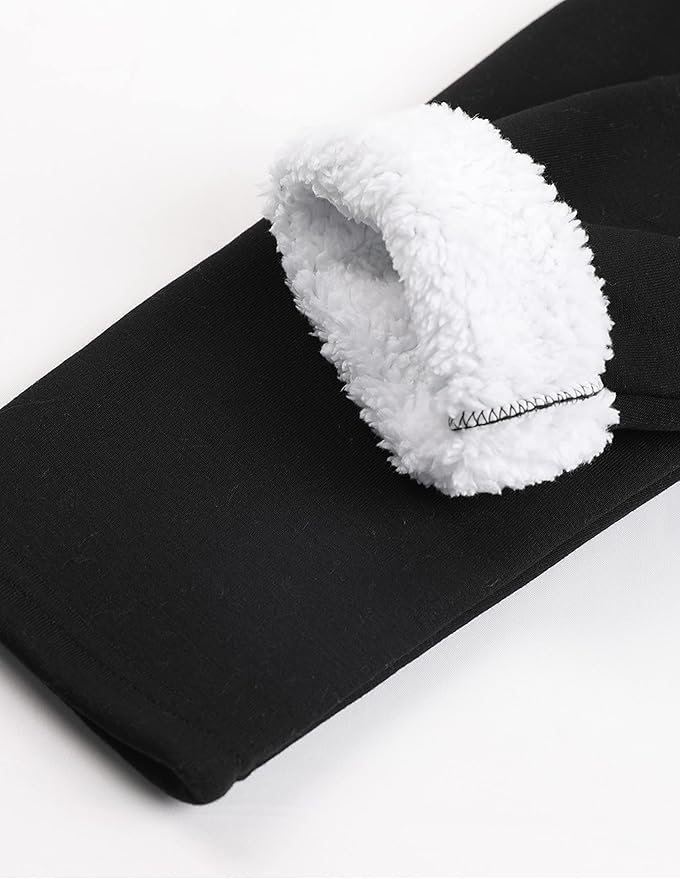 Yeokou Women Warm Sherpa Lined Fleece Crewneck Sport Sweatshirt Pullover Loungewear