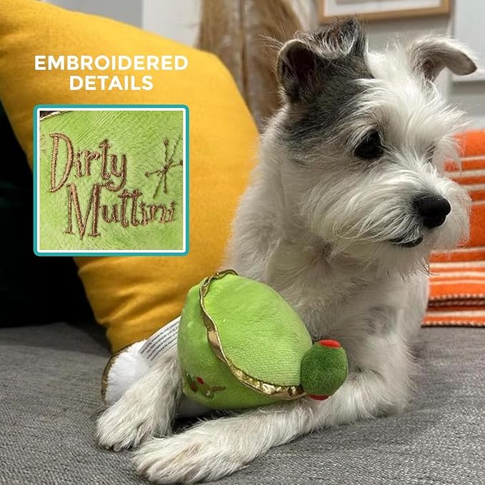 Haute Diggity Dog Cocktail Hour Plush Dog Toy, Cocktail Parody Chew Toys