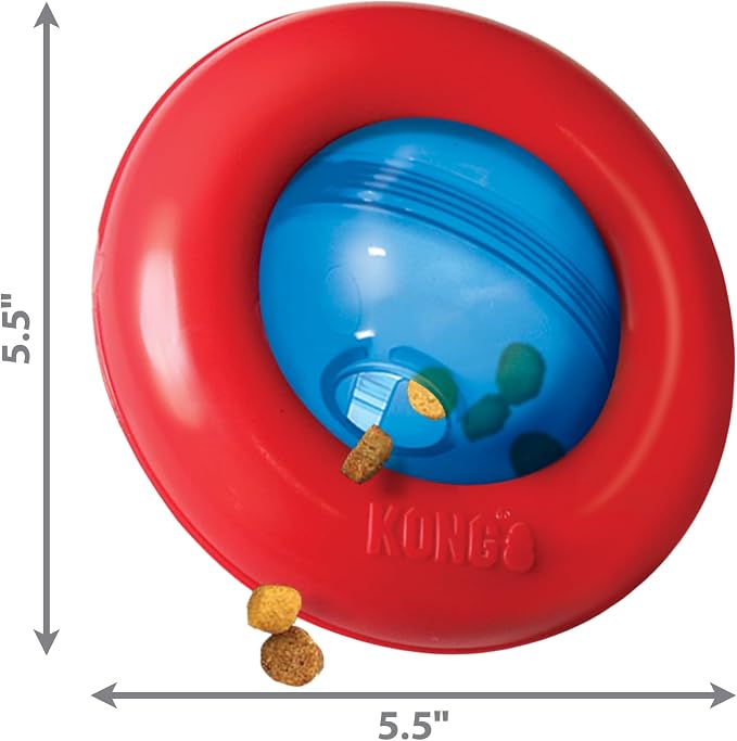 KONG Gyro, Interactive Treat-Dispensing Dog Toy, for Small Dogs | Interactive Treat-Dispensing Toy & Slow Feeder That Supports Healthy Eating & Engaging Mealtime Play
