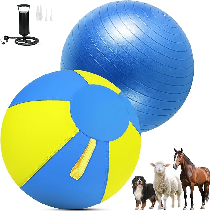 18 Inch Heavy Duty Herding Ball for Dogs - Anti-Burst Interactive Agility Toy with Tear-Resistant 1000D Oxford Cover, Outdoor Training & Pushing Play for Australian Shepherds & Border Collies