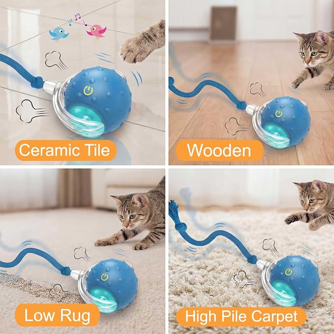Tiny Fetch Motion Dog Toy,Interactive Cat Toy Rolling Ball