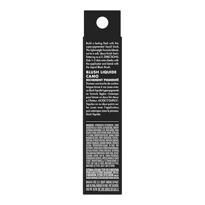 e.l.f. Camo Liquid Blush, Long-lasting Liquid Blush For High-pigment Color, Creates A Soft, Dewy Finish, Vegan & Cruelty-free, Bold-Faced Lilac