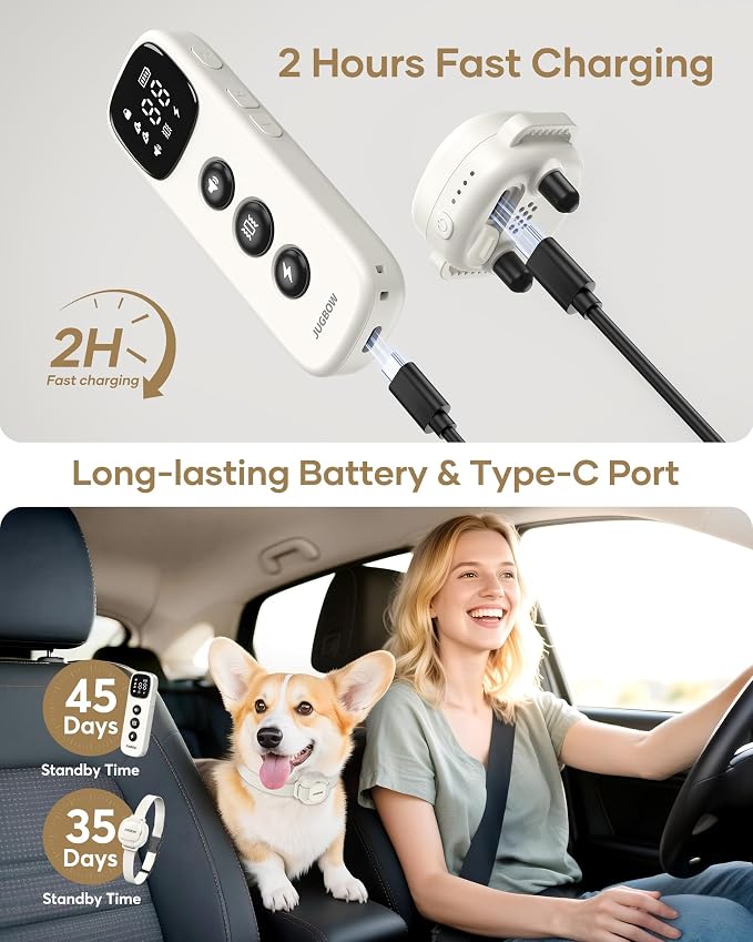 Shock Collar for 5-30lbs Mini Small Dogs,4200FT Range,White | Dog Training Collar with Remote,IPX8-Waterproof Rechargeable E-Collar with Beep, Vibration, Safe Shock,Security Lock