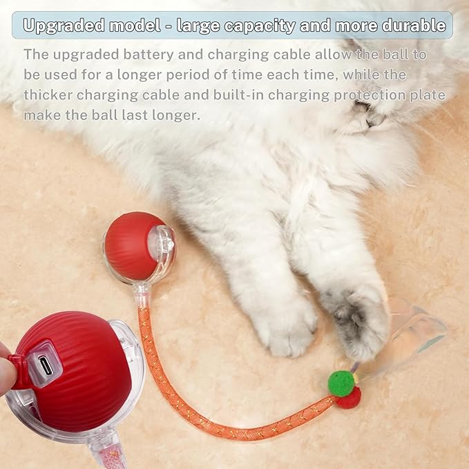 Upgrade 2pcs Innovative Interactive Cat Toy Balls, Automatic Moving Spheres for Cats (Dragonfly)