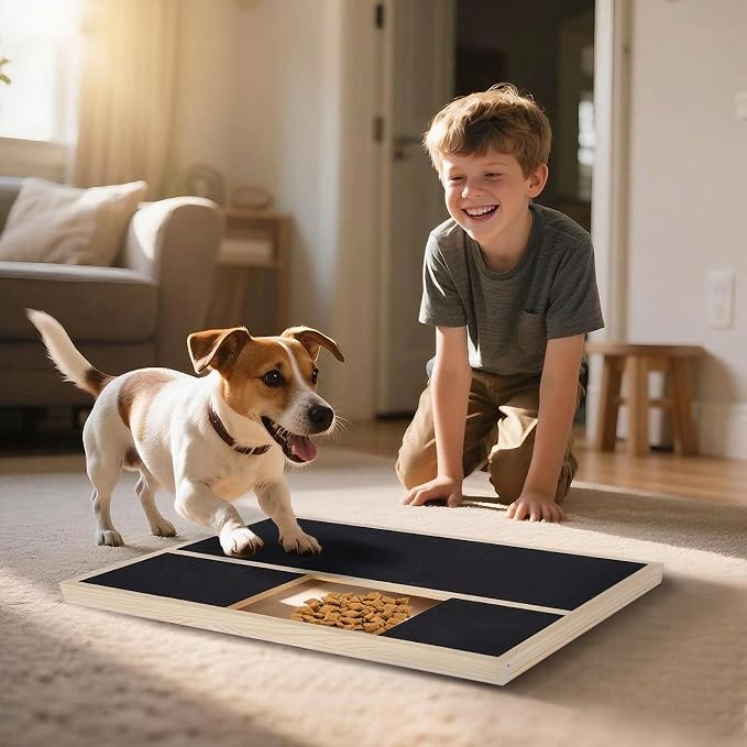 Dog Nail Scratch Board with Treat Box Nail File Toy Large Dogs