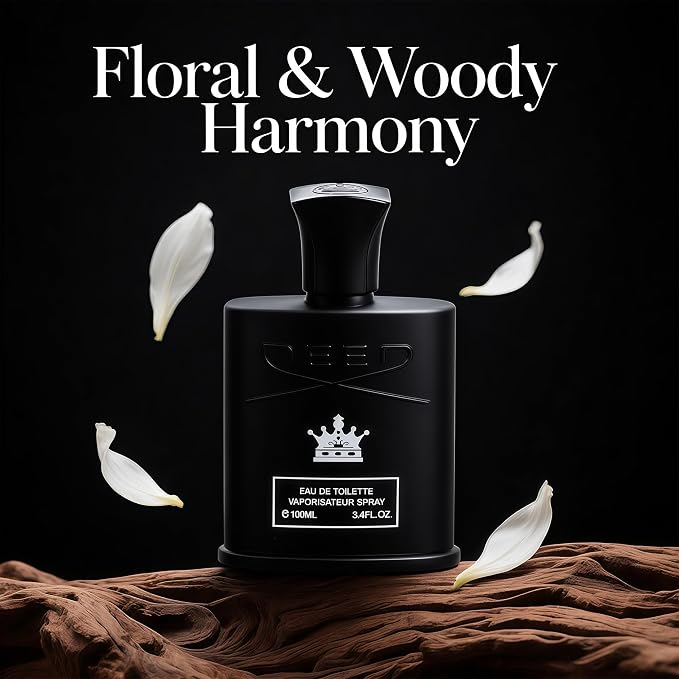 AFLUXE King-D Black Long-Lasting Cologne for Men | Lemon, Violet Leaves, & Sandalwood Scent | Eau de Toilette 100ml Spray | Day to Night Fragrance