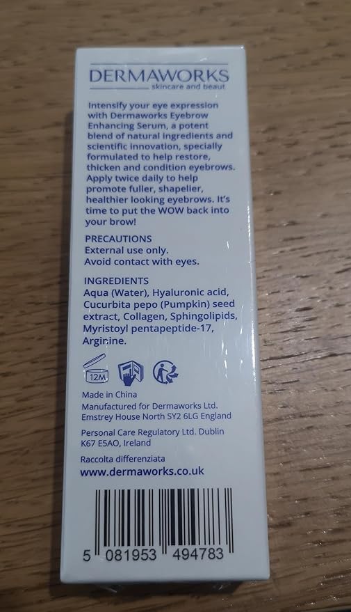 ADVANCED EYEBROW GROWTH SERUM – Eyebrow Serum to Grow Brows - Rapid Brow Growth Treatment - Brow Conditioner & Thickener - Suero para Cejas Crecimiento - Crecimiento de Cejas by DERMAWORKS