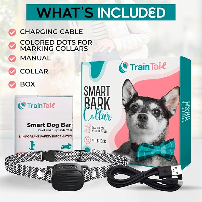 generic Bark Collar for Small/Medium Dogs, No Shock Anti Bark Collar, Rechargeable (Anthracite,1 Pack)