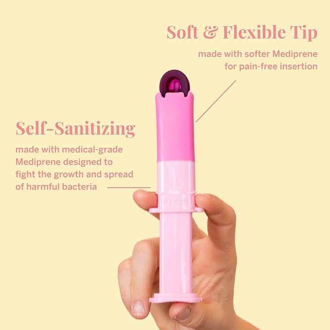 Pixie Cup - 100% Medical-Grade Silicone - Softest Reusable Period Disc - Inserts and Removes Like a Tampon - Capacity of 5 and 7 Tampons (Disc + Applicator Bundle)