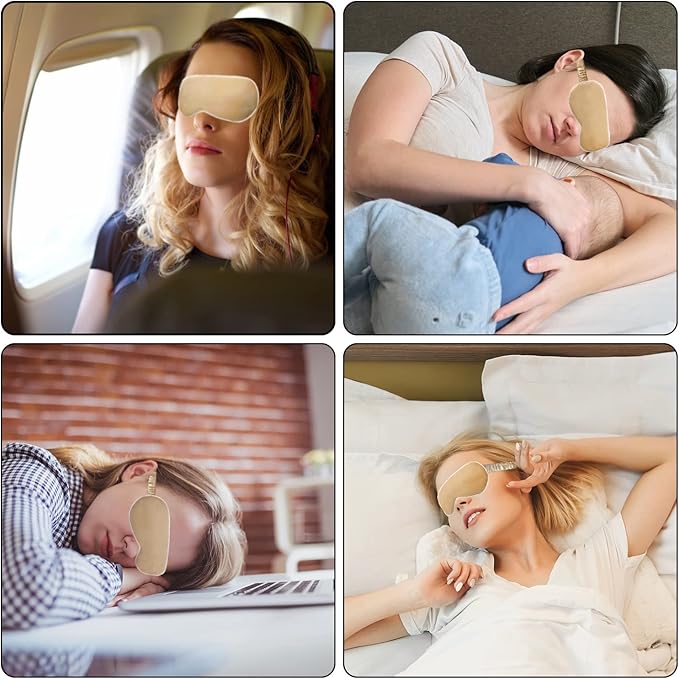Anti Aging Sleep Mask with Copper Ion Technology, Eye Mask for Women & Men with Elastic Band, Soft Copper Eye Mask Like Silk, Anti-Wrinkl, Reduce Eye Puffiness, Rejuvenates Skin