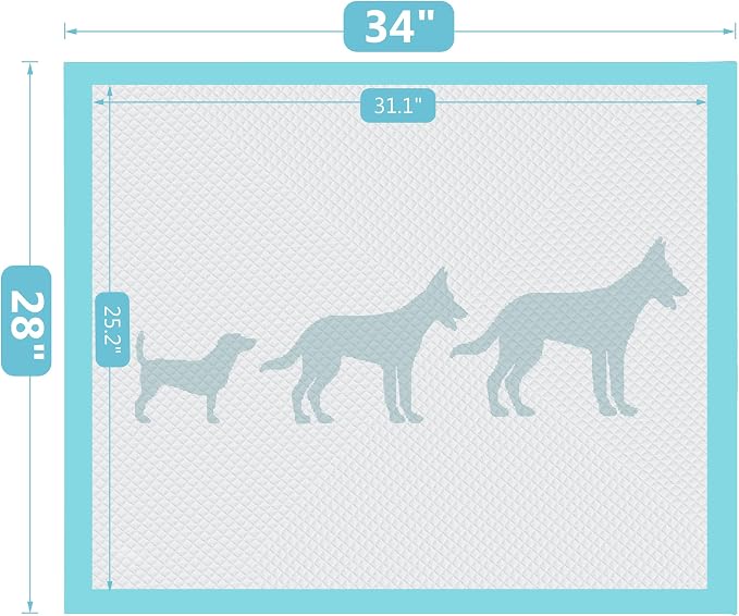 BESTLE Extra Large Pet Training and Puppy Pads Pee Pads for Dogs 28"x34" -40 Count Super Absorbent & Leak-Proof (Pack of 2)