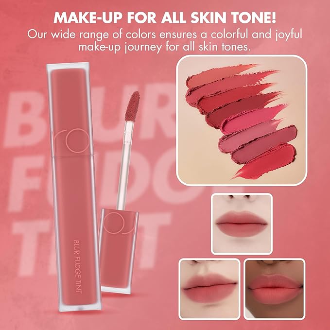 rom&nd BLUR FUDGE TINT 14 UNROSE: Velvety Matte Lip & Cheek Stain | K-Beauty Blurring Effect | Long-Lasting, Non-Drying Cream Formula with Vitamin E