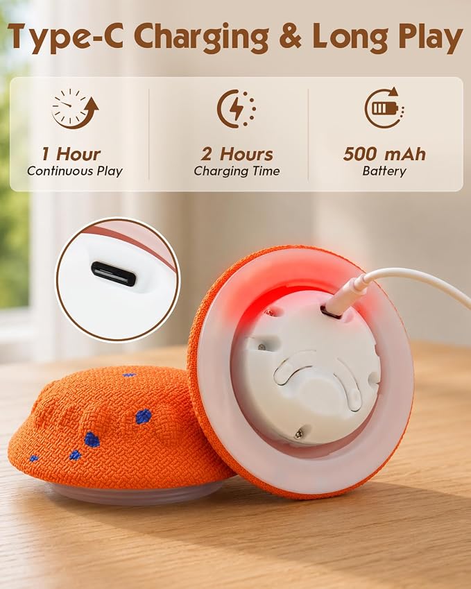 osou Interactive Dog Ball, Automatic Moving Toy with 3 Interactive Modes