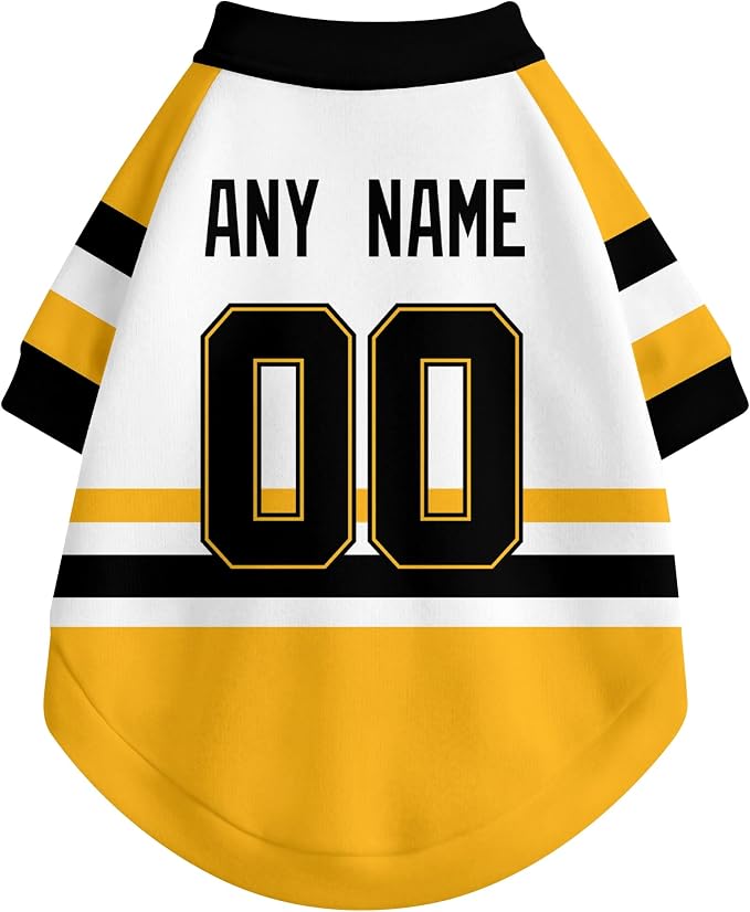 Pittsburgh Dog Clothes Personalized Pet T Shirt for Dogs Gift | Custom Name Number Jersey Style Pet Shirt for Dog
