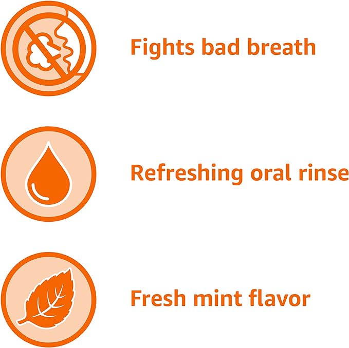 Amazon Basics Fresh Breath Mouthwash, Mint, 50.7 Ounce (Pack of 1), (Previously Solimo)