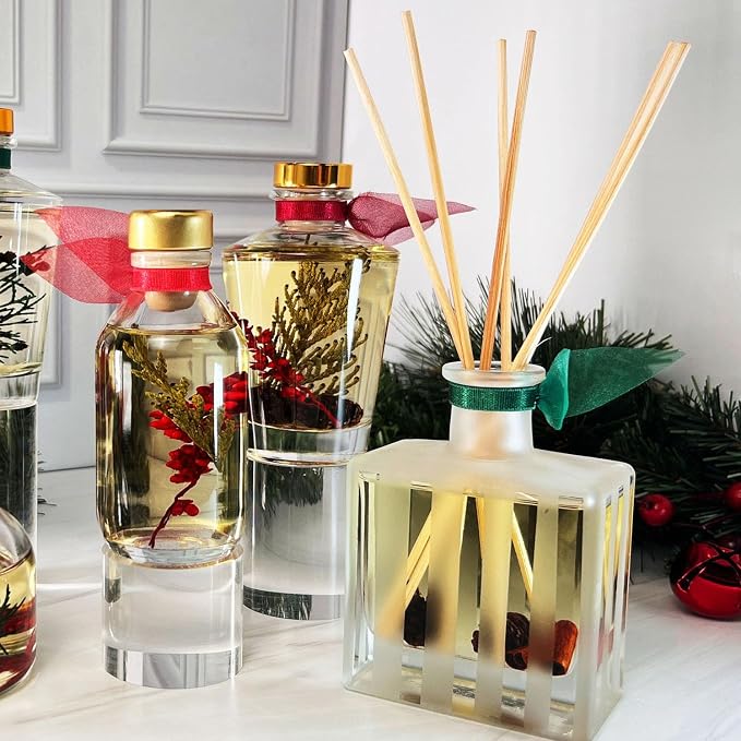 Reed Diffuser Set, Cleanse Eucalytpus Sage Scented Oil Diffuser with Sticks, Home Fragrance Accessories for Bathroom Shelf Decor, Aroma Diffusers for Home or Office Desk, USA Made