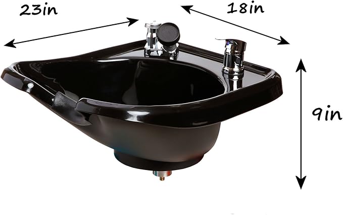 Beauty Salon Backwash Shampoo Bowl Salon Sink with Shampoo Cabinet TLC-13C-T-BC38-216