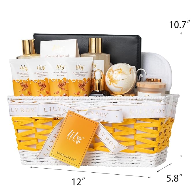 Mothers Day Gift Basket for Women, Gifts for Women - 21Piece Luxurious Bath and Body Skin Care Set for Women, Spa Gift Set for Mom, Spa Kit | Valentines Day, Birthday Gifts, Christmas Gift Sets