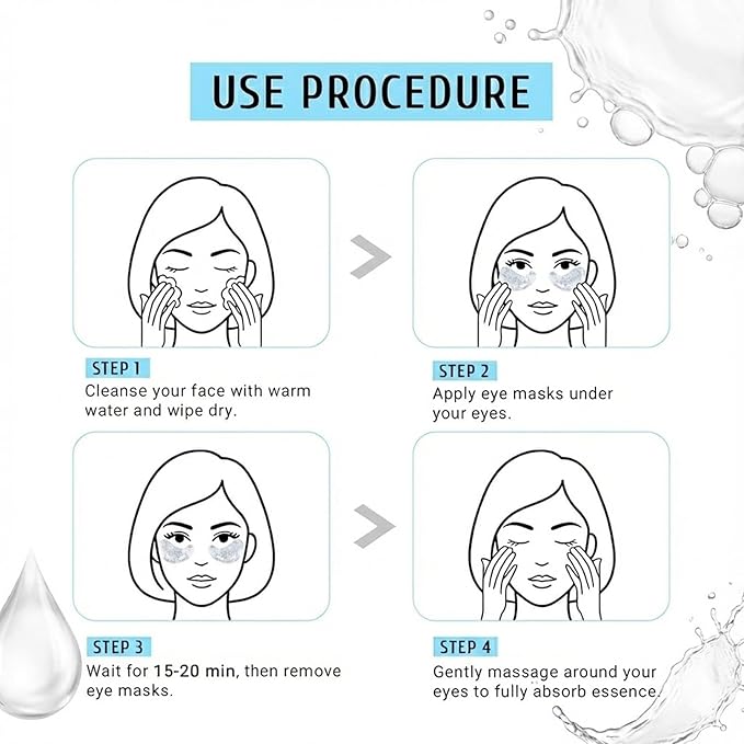 Rovian 8 Pack Reusable Under Eye Patches for Puffy Eyes - Glitter Cooling Gel Eye Pads & Cold Compress Ice Mask for Dark Circles, Swelling & Quick Makeup Prep