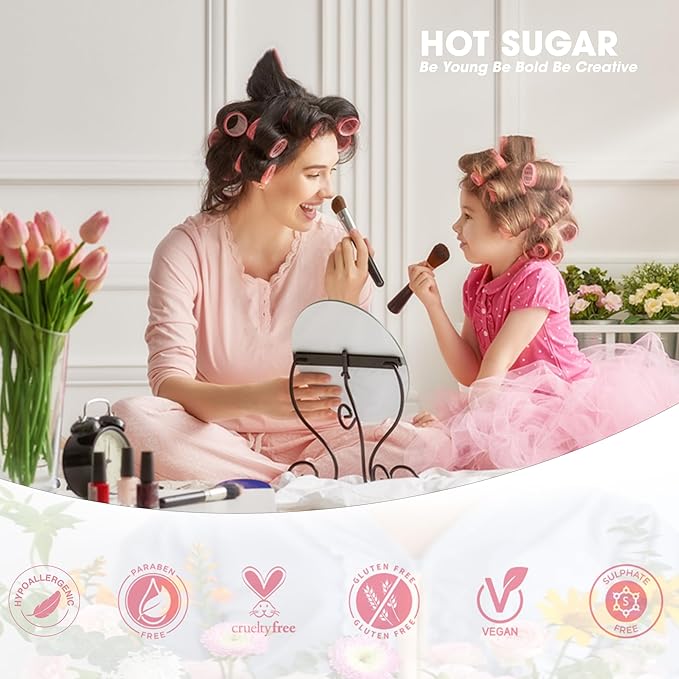 Hot Sugar Girls Makeup Kit Age 4-6 7-8 10-12, Little Girl Makeup Set, Makeup Kit for Teenagers 13-15 Includes Eyeshadow Lip Gloss Blush Highlighter Bronzer Brush (Mermaid)