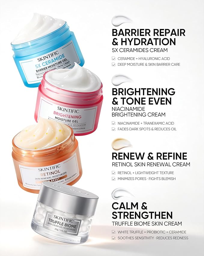 MSH Niacinamide Brightening Cream,Fades Dark Spots, Evens Skin Tone, Tranexamic Acid, α-Arbutin, 5X Ceramides, Centella Asiatica, Suitable for Oil and Acne-prone skin, 3.52fl.oz / 100g