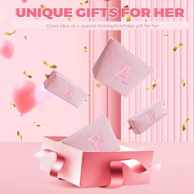 Customized Mothers Day Gifts - Birthday Gift for Mom,Gifts From Daughter,Mother in Law Gifts,Mama Gift Idea,Makeup Bag Set Cosmetic Bag - Peach,C