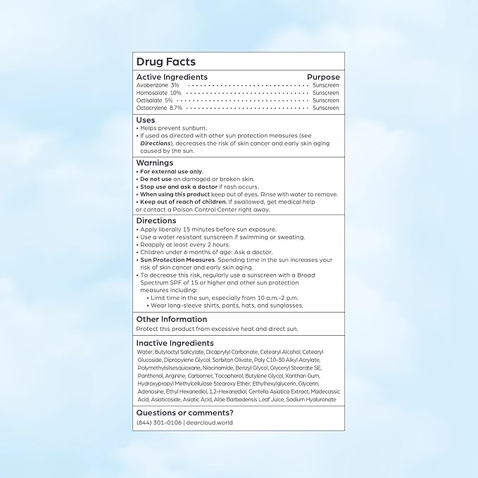 dearcloud Tone Blur Essence Sunscreen SPF 50+ PA++++ – Korean Sunscreen for Face, Primer with Vegan Ingredients (1.69 fl oz)