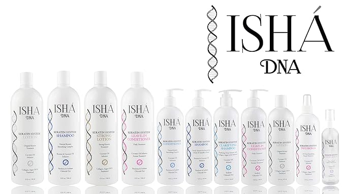 ISHA DNA Keratin System Curl Creme - Infused with Argan Oil and Coconut Oil - Moisturizing Frizz Free Bouncy Natural Soft Curls - Curling Cream For Wavy and Curly Hair - Sulfate Free