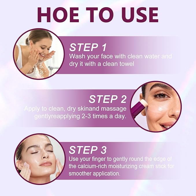 Calcium Multi Balm Stick, Calcium Volume Multi Balm, Collagen Moisturizing Stick for Anti-Aging, Hydrating & Firming, Suitable for Eyes, Face & Neck, All Skin Types
