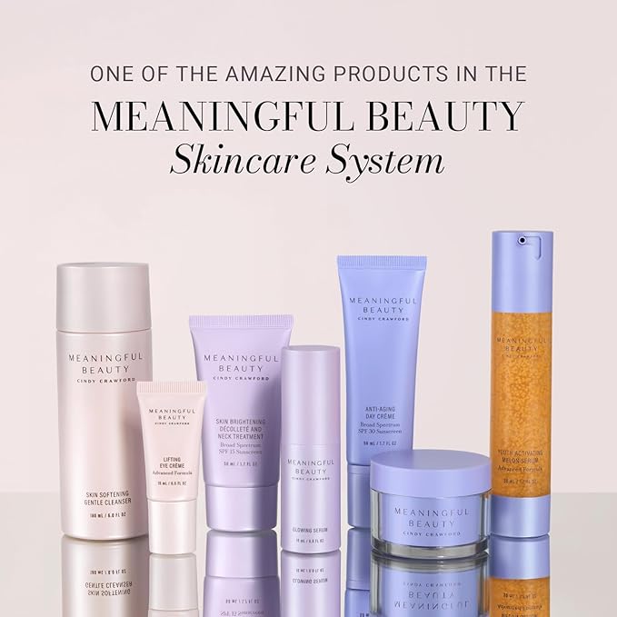 Meaningful Beauty Skin Softening Gentle Cleanser, Non-Foaming Face Wash Cream for Hydration and Smoothness, Anti-Aging Skincare Facial Cleanser for Women with All Skin Types, Fragrance Free, 6 Fl Oz