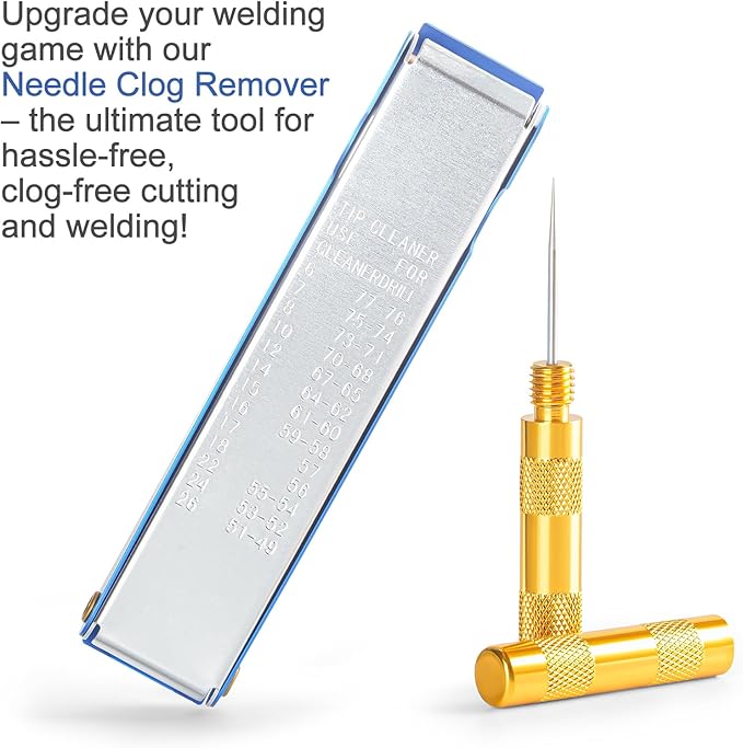 Torch Tip Cleaner, Welding Nozzle Tip Cleaner, Carburetor Cleaner Tools Accessories with 13 Cleaning Wires and 1 Sharp Pick for Carburetors, Gas Orifices, Sprinklers and Shower Heads Cleaning