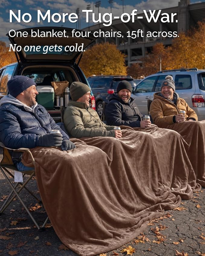 Ultra Soft Fleece Blanket Oversized King Size - Flannel Fleece Luxury Blanket - Lightweight for Couch Bed Chair - Thick, Warm and Breathable - All Season Cozy, Brown