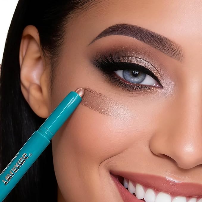 Eyeshadow Stick Eye Shadow Brightener Stick Eyeliner Pencil Cream Shimmer Glitter Smooth Eyeshadow Stick Pencil Nude Korea Primer Highlighter Natural Waterproof Long Lasting Rose Gold Shimmer # 03