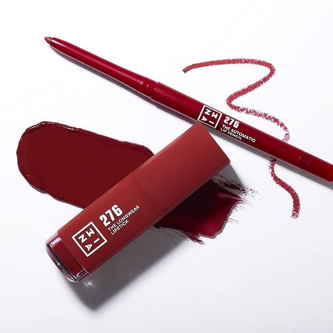 3INA The Longwear Lipstick - Matte Lipstick for Women - Moisturizing with 12-Hour Long Wear - Transfer-Proof and Highly Pigmented - 276-0.23 oz