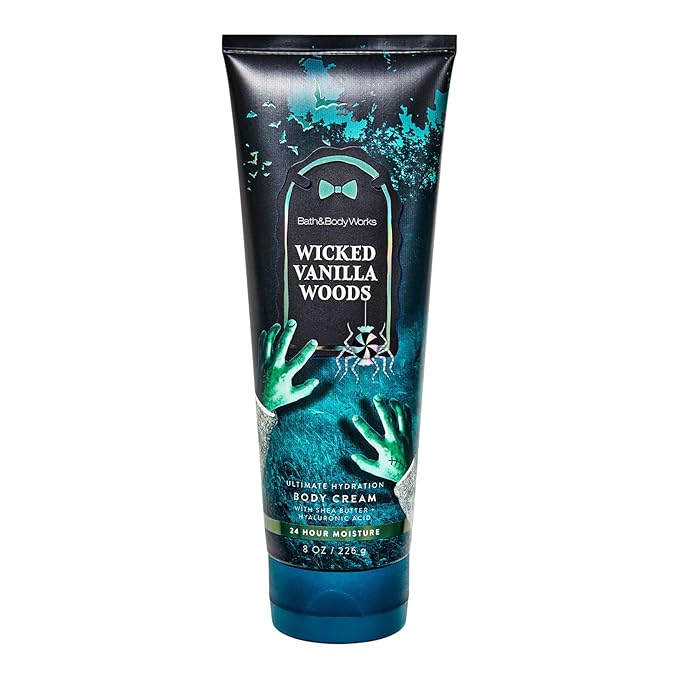 Bath & Body Works Wicked Vanilla Woods Ultimate Hydration Body Cream Gift Set For Women, 8 Fl Oz (8 Fl Oz Pack of 1, Wicked Vanilla Woods)