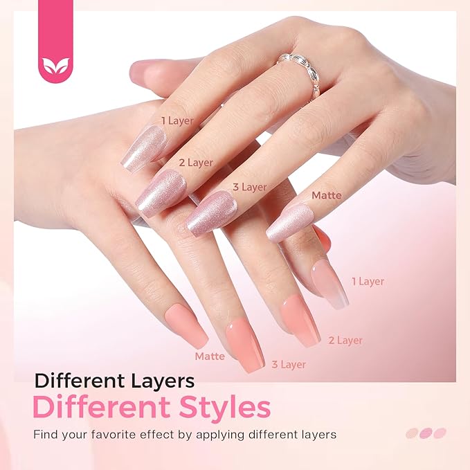 Morovan Fingernail Nail Polish Set: Valentine Neutral Nude Light Baby Pink Nail Polish Kit Spring Summer Air Quick Dry Pale Regular Fingernail Polish Pack DIY for Women Girls Gift Holiday