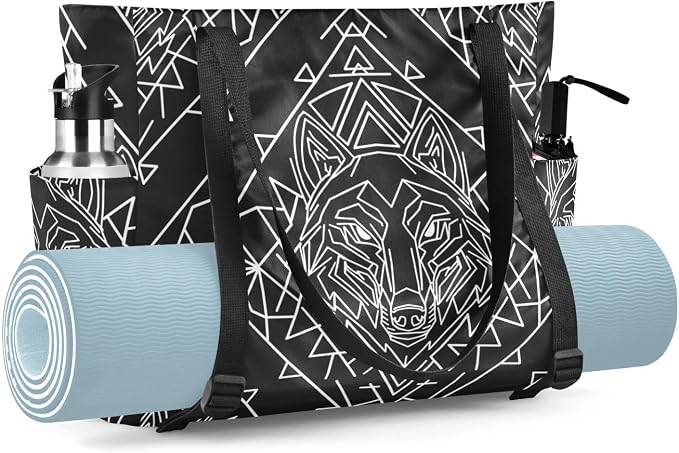 MCHIVER Yoga Bag for Women Men Large Yoga Mat Bag with Adjustable Strap Workout Bags Totes for Pilates Yoga Travel