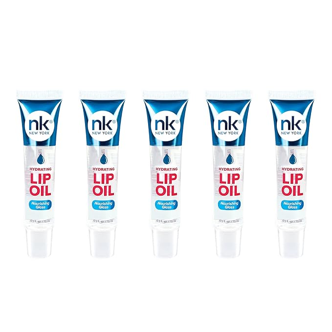 Nicka K Hydrating Lip Oil Nourishing Glass (GLOSS-5PK)